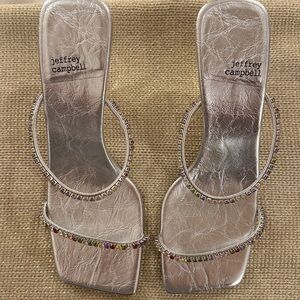 Jeffrey Campbell Mrs Big Silver Multi Heels